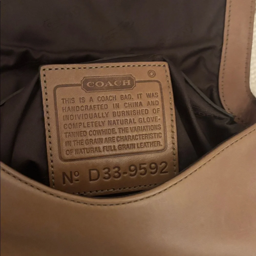 Coach Crossbody Tan Brown Leather E23-9592 Y2K bag - Picture 7 of 12